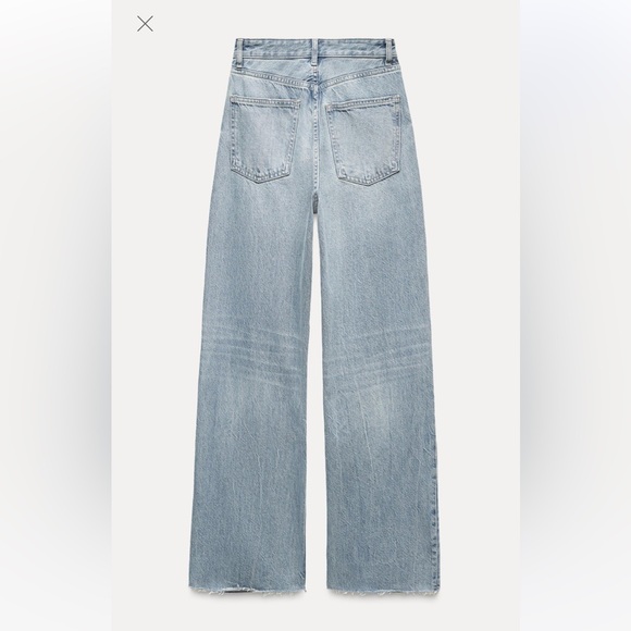 Zara TRF HIGH RISE WIDE LEG JEANS - Picture 2 of 7